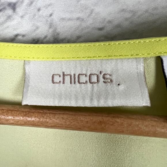 Chicos Womens XL Nautical Preppy Coastal Colorblock Striped Dolman Sleeve Top - Picture 6 of 10